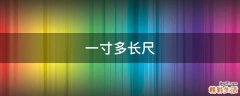 一寸多长尺