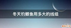 冬天钓鲫鱼用多大的线组