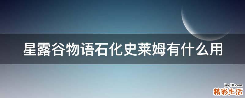 星露谷物语石化史莱姆有什么用