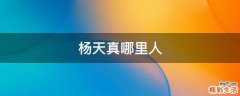杨天真哪里人
