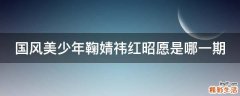 国风美少年鞠婧祎红昭愿是哪一期