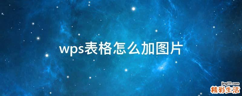 wps表格怎么加图片