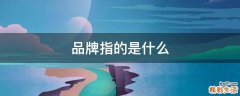 品牌指的是什么