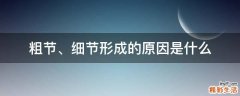 粗节、细节形成的原因是什么