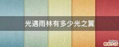 光遇雨林有多少光之翼