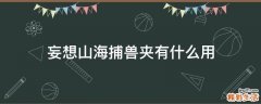妄想山海捕兽夹有什么用
