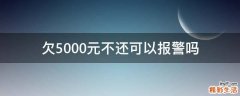 欠5000元不还可以报警吗