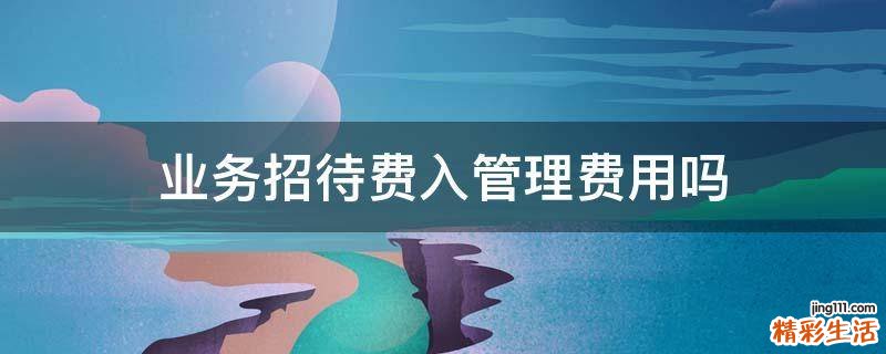 业务招待费入管理费用吗
