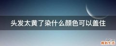 头发太黄了染什么颜色可以盖住