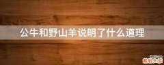 公牛和野山羊说明了什么道理