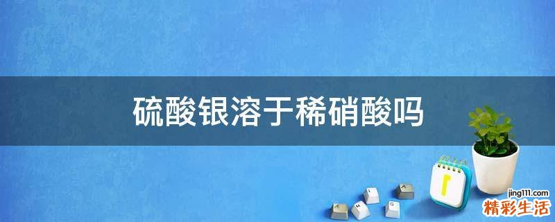 硫酸银溶于稀硝酸吗