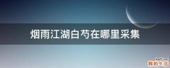 烟雨江湖白芍在哪里采集