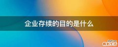 企业存续的目的是什么