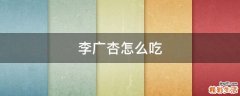 李广杏怎么吃