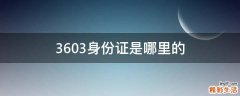 3603身份证是哪里的