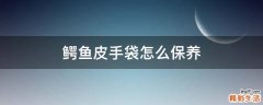 鳄鱼皮手袋怎么保养