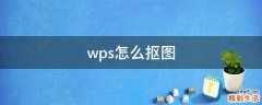 wps怎么抠图