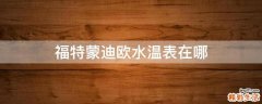 福特蒙迪欧水温表在哪