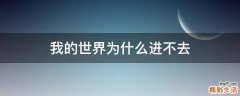 我的世界为什么进不去