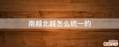 南越北越怎么统一的