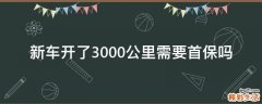 新车开了3000公里需要首保吗