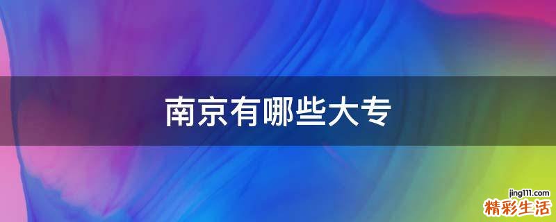 南京有哪些大专