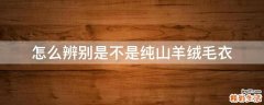 怎么辨别是不是纯山羊绒毛衣