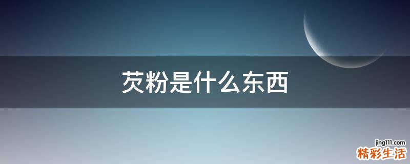 芡粉是什么东西