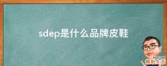 sdep是什么品牌皮鞋