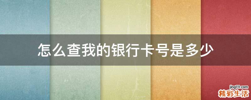 怎么查我的银行卡号是多少