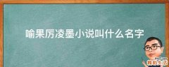喻果厉凌墨小说叫什么名字
