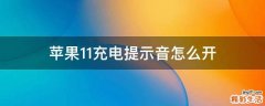 苹果11充电提示音怎么开