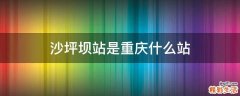 沙坪坝站是重庆什么站