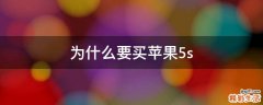 为什么要买苹果5s