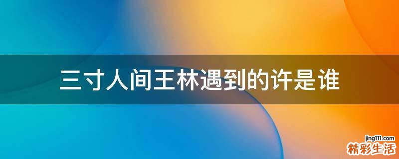 三寸人间王林遇到的许是谁
