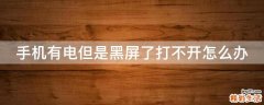 手机有电但是黑屏了打不开怎么办