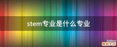 stem专业是什么专业