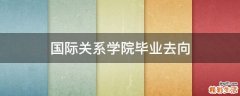国际关系学院毕业去向