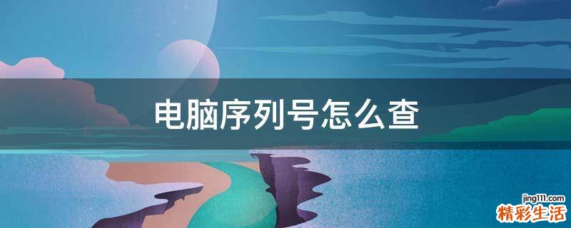 电脑序列号怎么查