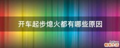 开车起步熄火都有哪些原因