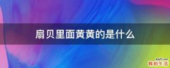扇贝里面黄黄的是什么