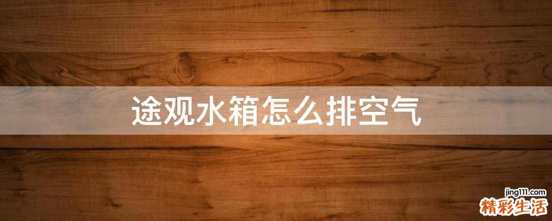 途观水箱怎么排空气