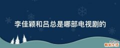 李佳颖和吕总是哪部电视剧的