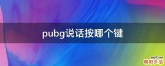 pubg说话按哪个键