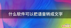 什么软件可以把语音转成文字
