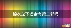 锦衣之下还会有第二部吗
