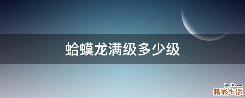 蛤蟆龙满级多少级