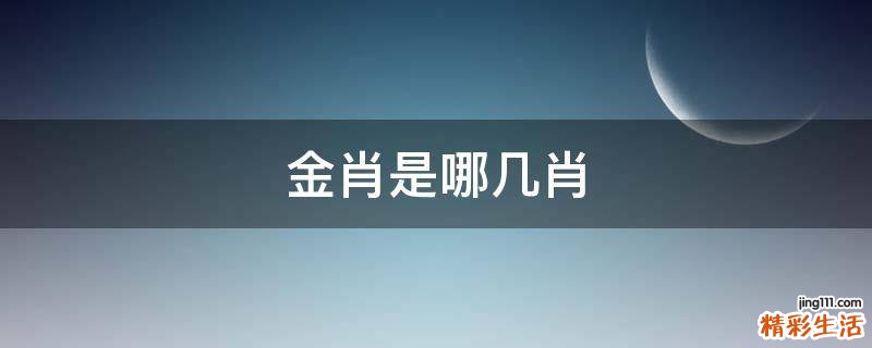 金肖是哪几肖