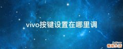 vivo按键设置在哪里调