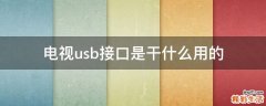 电视usb接口是干什么用的